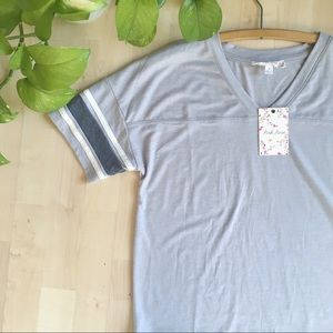 PINK ROSE Short Sleeve Tee Athleisure Grey M